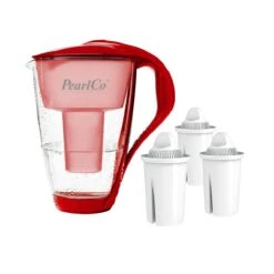 Glas-Wasserfilter Rot Inkl. 1 Universal Filterkartusche -Berühmter Kaffeemaschinen Geschäft 05e25cfa 255a 44c5 b576 38f1c8a963fd