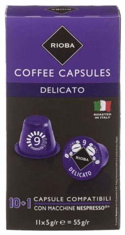 Rioba Kaffeekapseln Armonioso 11 Kapseln (55 G) -Berühmter Kaffeemaschinen Geschäft 324cc407 0063 410e 9f46 b6caf5fc4a85
