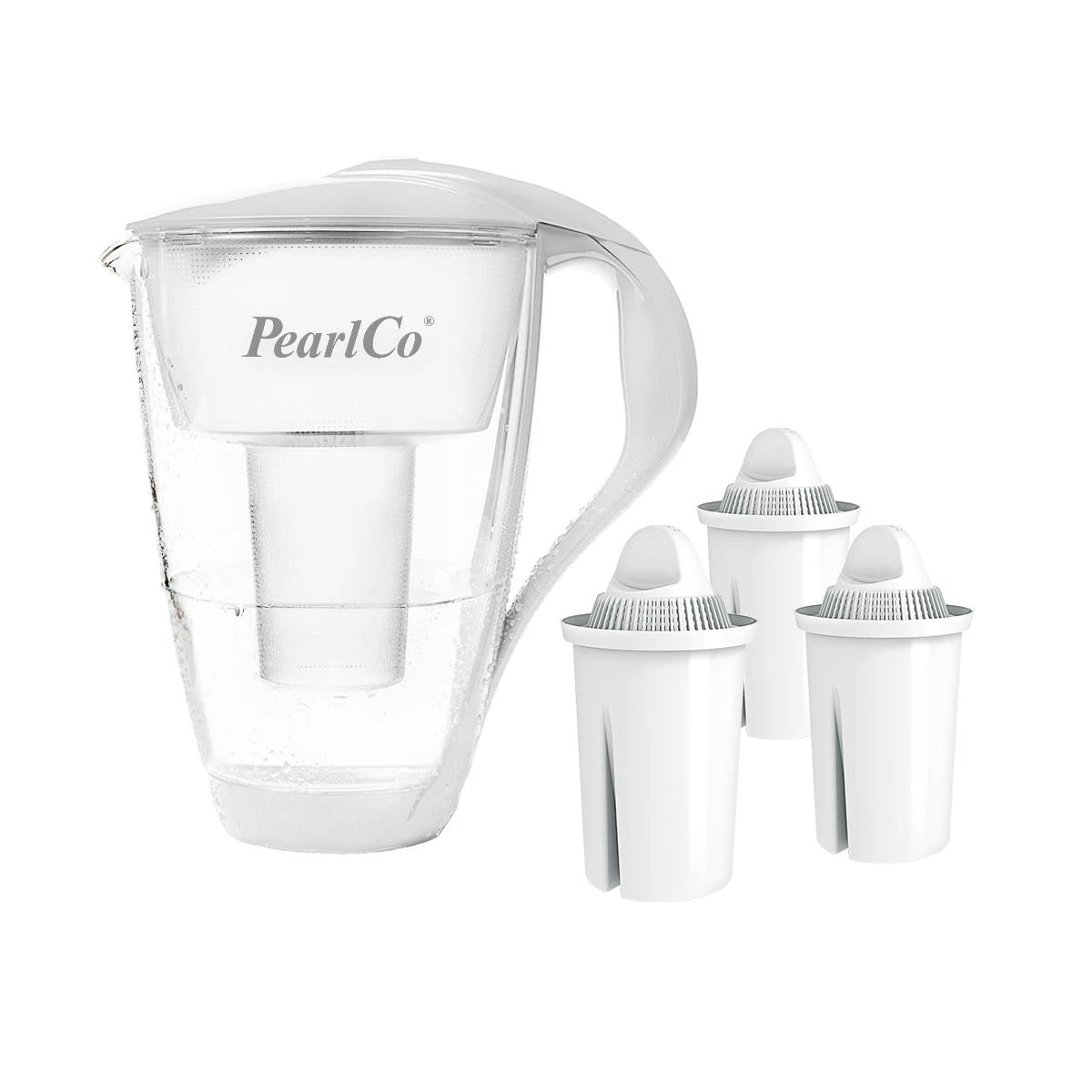 Glas-Wasserfilter Schwarz Inkl. 3 Universal Filterkartuschen 6 Glas-Wasserfilter Schwarz Inkl. 3 Universal Filterkartuschen – Bild 4