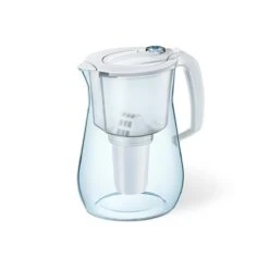 AQUAPHOR Tischwasserfilter Provence, Weiß, Inkl. 1 A5 Filterkartusche. Premium-Wasserfilter In Glasoptik, Hergestellt Aus TRITAN.
