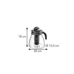 Tescoma Teekanne Glas Mit Teesieb Rot Kaffeekanne Teebereiter Teekessel 1,5 L -Berühmter Kaffeemaschinen Geschäft 6f9b27cd 2394 4b96 9bb1 d7019da2ac05