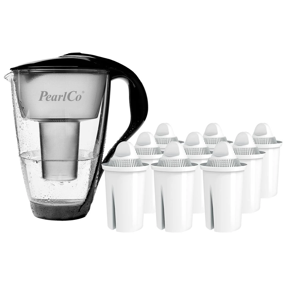 Glas-Wasserfilter Weiß Inkl. 12 Universal Filterkartuschen 5 Glas-Wasserfilter Weiß Inkl. 12 Universal Filterkartuschen – Bild 3