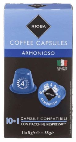 Rioba Kaffeekapseln Armonioso 11 Kapseln (55 G)