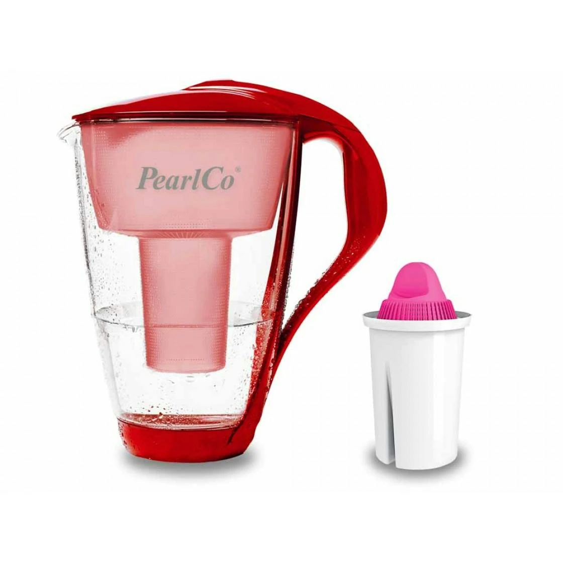 Glas-Wasserfilter Rot Inkl. 1 AquaMag Filterkartusche 3 Glas-Wasserfilter Rot Inkl. 1 AquaMag Filterkartusche