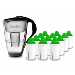 Glas-Wasserfilter Anthrazit Inkl. 3 Alkaline Filterkartuschen -Berühmter Kaffeemaschinen Geschäft a102a545 409b 403b a52b 032b64d32fd6