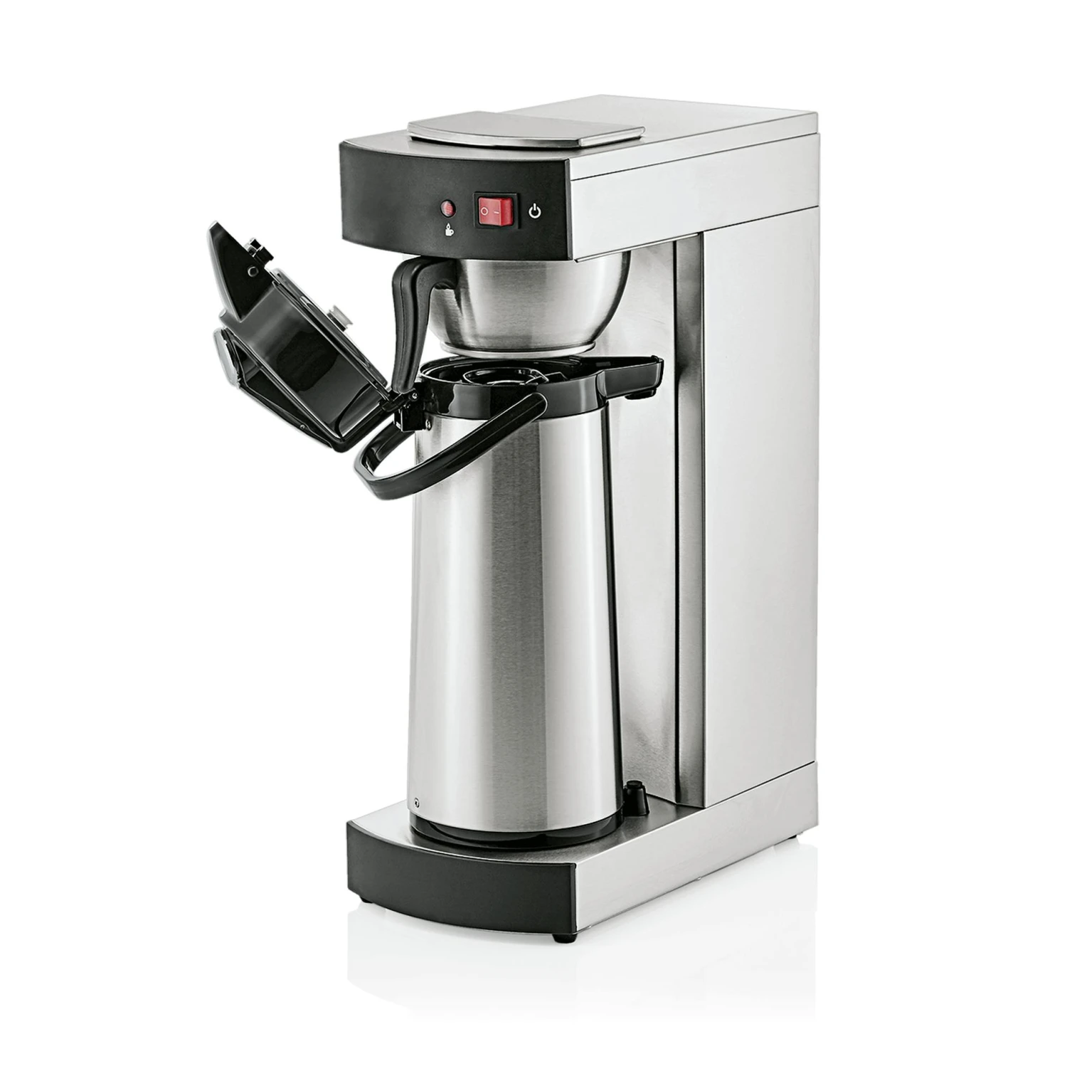 WAS Germany - Kaffeemaschine Mit Pumpkanne, 2,2 Ltr., 36 X 19,5 X 52,5 Cm, Chromnickelstahl (2600220)