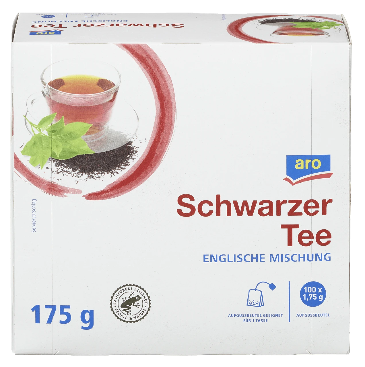 Aro Tee Schwarzer Tee 100 Beutel X 1,75 G (175 G)
